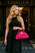CHQEL Evening Clutch Bag for Women, Handmade Crochet Wedding Party Purse, Small Flap Formal Crossbody Handbag Evening Clutch