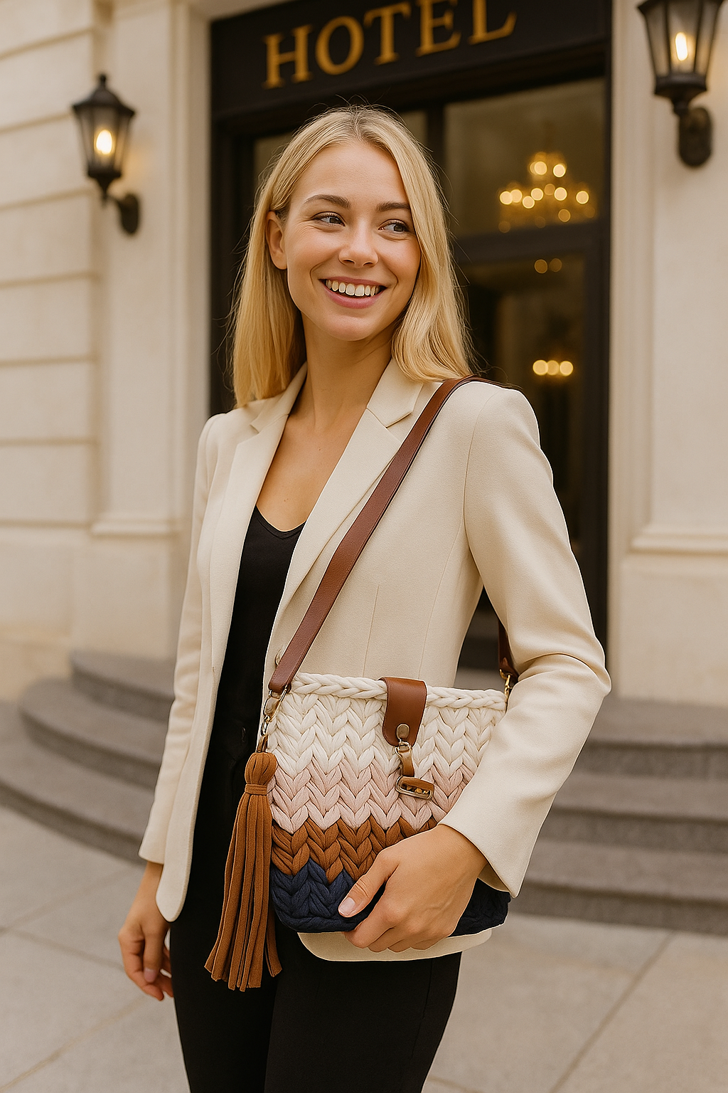 CHQEL Evening Clutch Bag for Women, Handmade Crochet Wedding Party Purse, Small Flap Formal Crossbody Handbag Evening Clutch