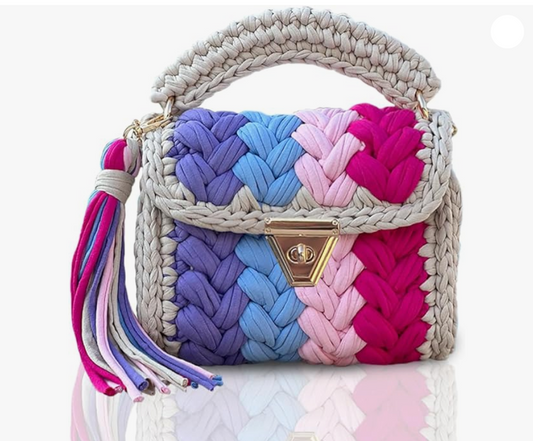 Crochet Evening Wedding Party Clutch Bag (PRETTY)