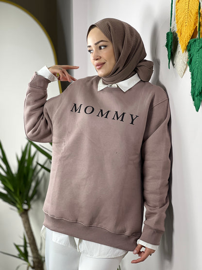 Maternity Sweatshirt Oversized Soft Mink (MINK)