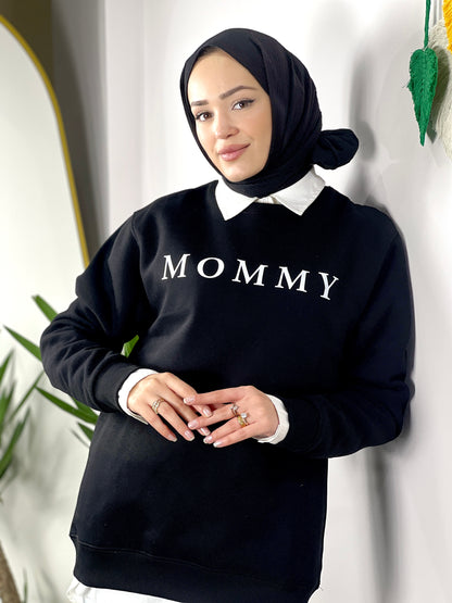 Maternity Sweatshirt Oversized Soft Mink (BLACK)