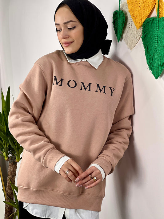Maternity Sweatshirt Oversized Soft Mink (BEIGE)