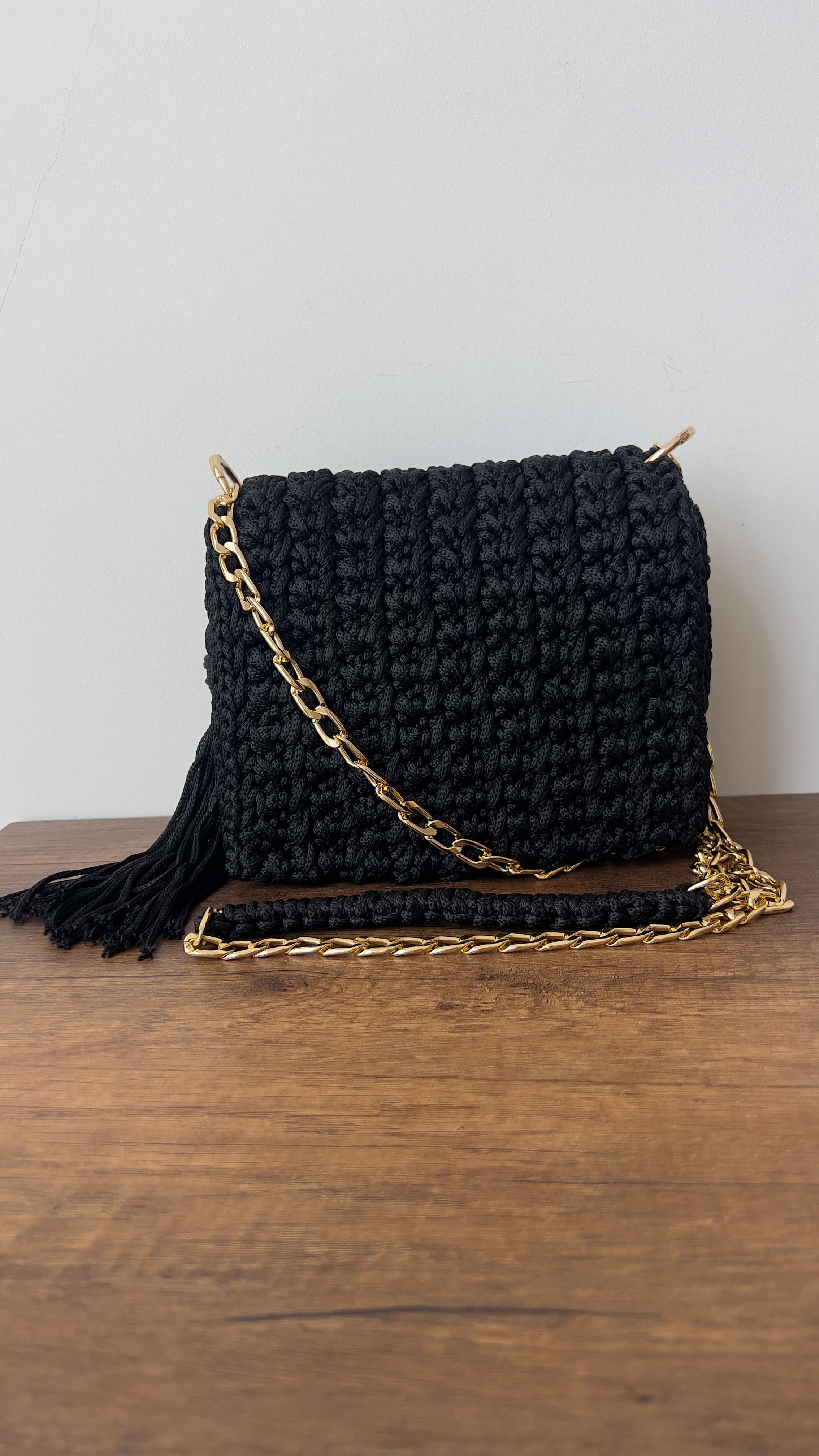CHQEL Evening Clutch Bag for Women,  Handmade Crochet  Macrame  Yarn  Wedding Party Purse, Small Flap Formal Crossbody Handbag Evening Clutch