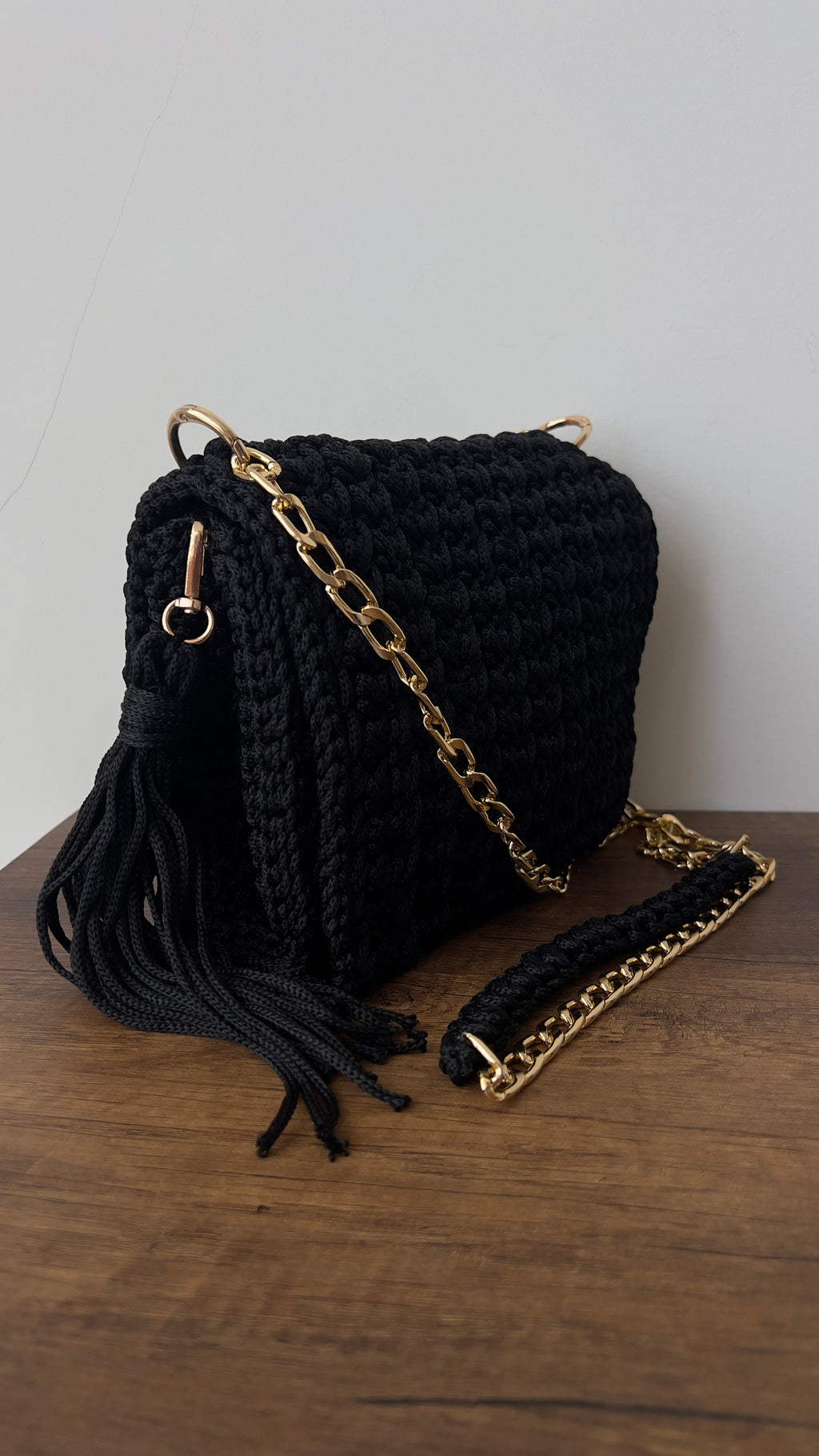 CHQEL Evening Clutch Bag for Women,  Handmade Crochet  Macrame  Yarn  Wedding Party Purse, Small Flap Formal Crossbody Handbag Evening Clutch