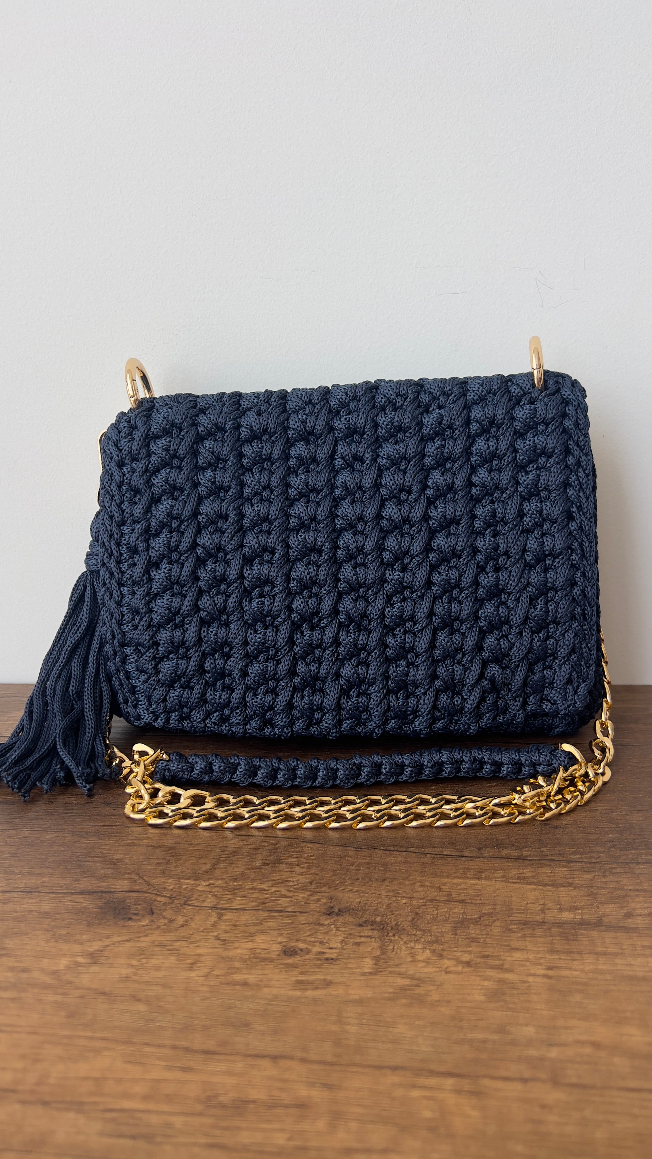 CHQEL Evening Clutch Bag for Women,  Handmade Crochet  Macrame  Yarn  Wedding Party Purse, Small Flap Formal Crossbody Handbag Evening Clutch