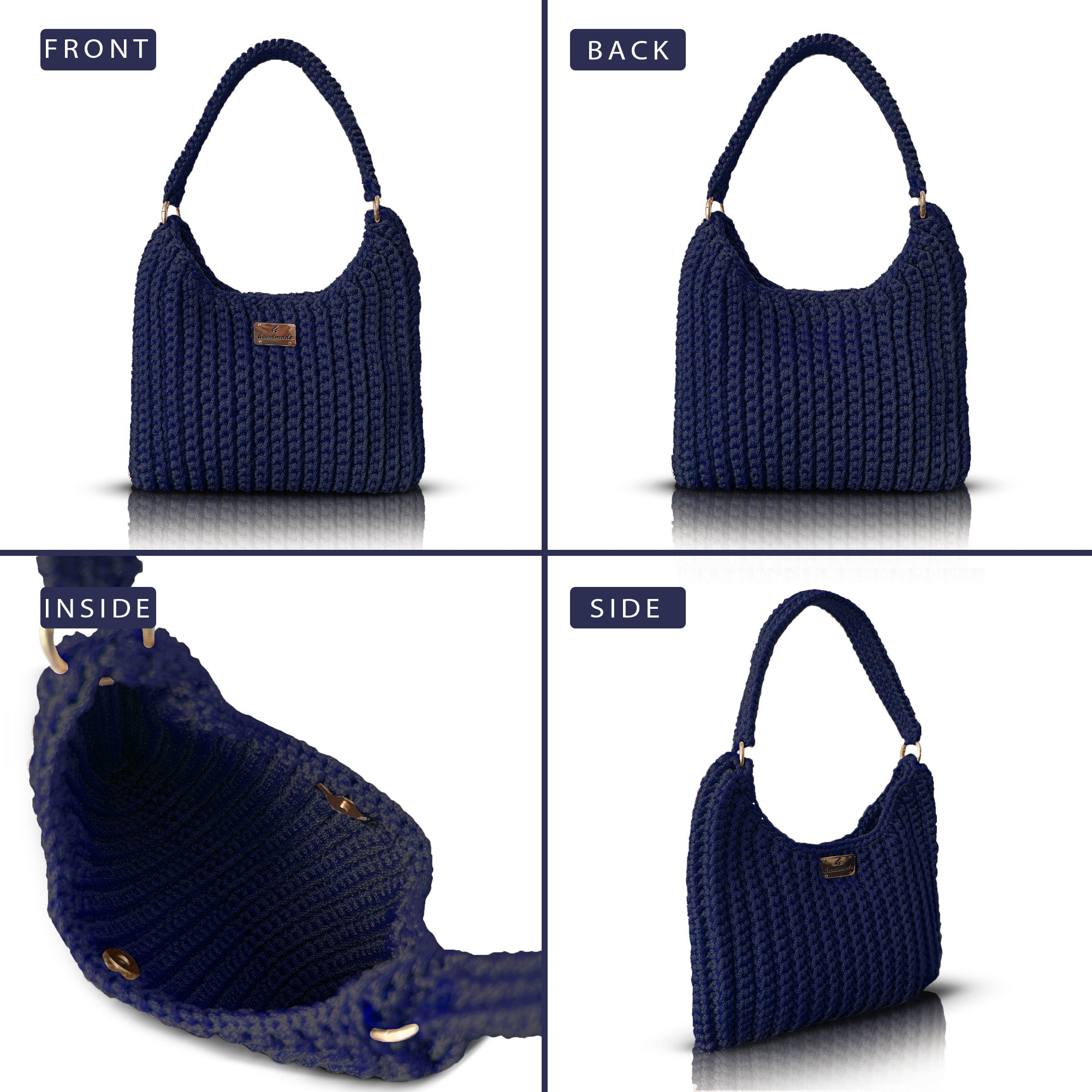 CHQEL Evening Clutch Bag for Women,  Handmade Crochet  Macrame  Yarn  Wedding Party Purse, Small Flap Formal Crossbody Handbag Evening Clutch
