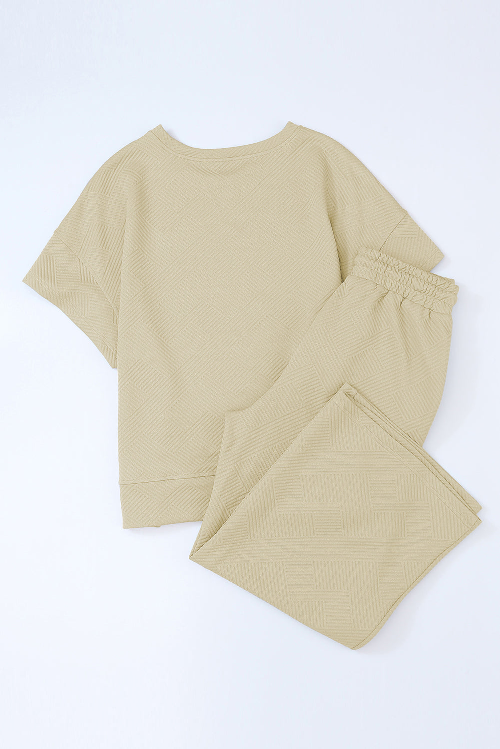 Stylish Apricot Women's T-Shirt & Pants Set - Relaxed Fit