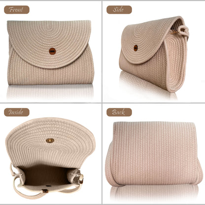 Cotton Rope Clutch Bag for Evening & Wedding (LOVELY)
