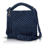 CHQEL Evening Clutch Bag for Women,  Handmade Crochet  Macrame  Yarn  Wedding Party Purse, Small Flap Formal Crossbody Handbag Evening Clutch