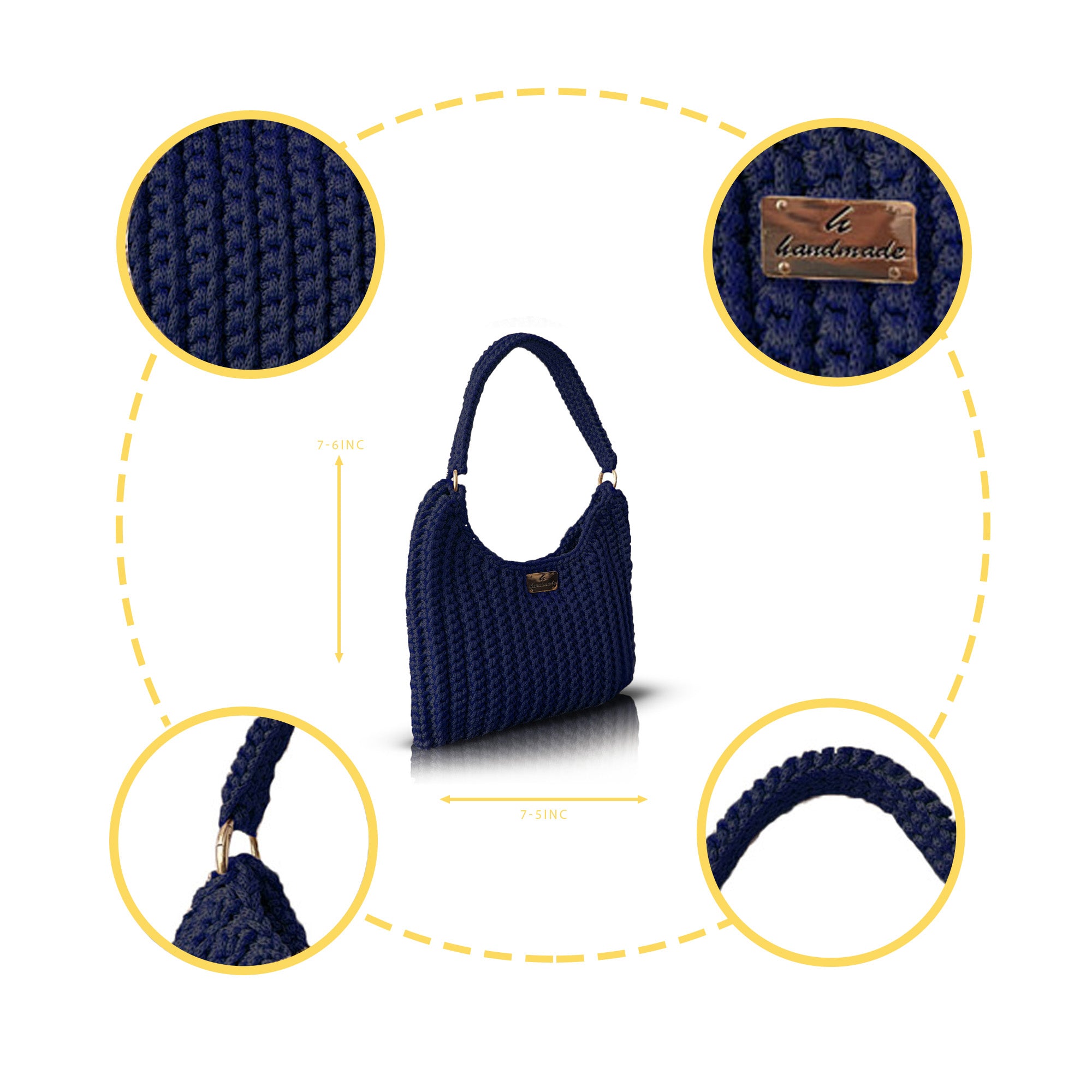 CHQEL Evening Clutch Bag for Women,  Handmade Crochet  Macrame  Yarn  Wedding Party Purse, Small Flap Formal Crossbody Handbag Evening Clutch