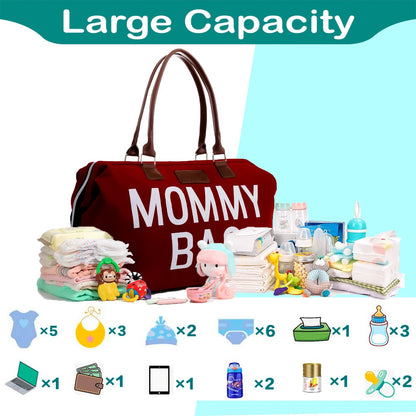 CHQEL Diaper Bag Tote with 2 Organizers, Multifunctional Large Mommy Bag for Hospital & Baby Diaper Travel Bag for Baby Care - CHQEL