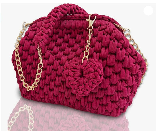 CHQEL Evening Straw Rope Clutch Bag for Women, Handmade Crochet Wedding Party Purse, Small Flap Formal Crossbody Handbag Evening Clutch Bag - CHQEL
