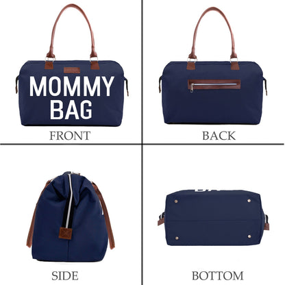 Navy Blue Baby Diaper Bag SET Mommy Bags for Hospital & Functional Large Baby Diaper Travel Bag for Baby Care - CHQEL